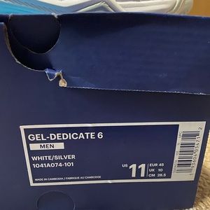 NWT Men’s Asics Gel Dedicate 6 size 11